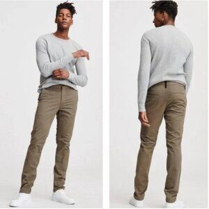 RAG & BONE Fit 1 Classic Chino Army Green Slim Leg 34x31.5 Stretch Cotton Khaki